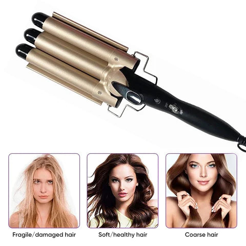 מסלסל שיער משולש קרמי